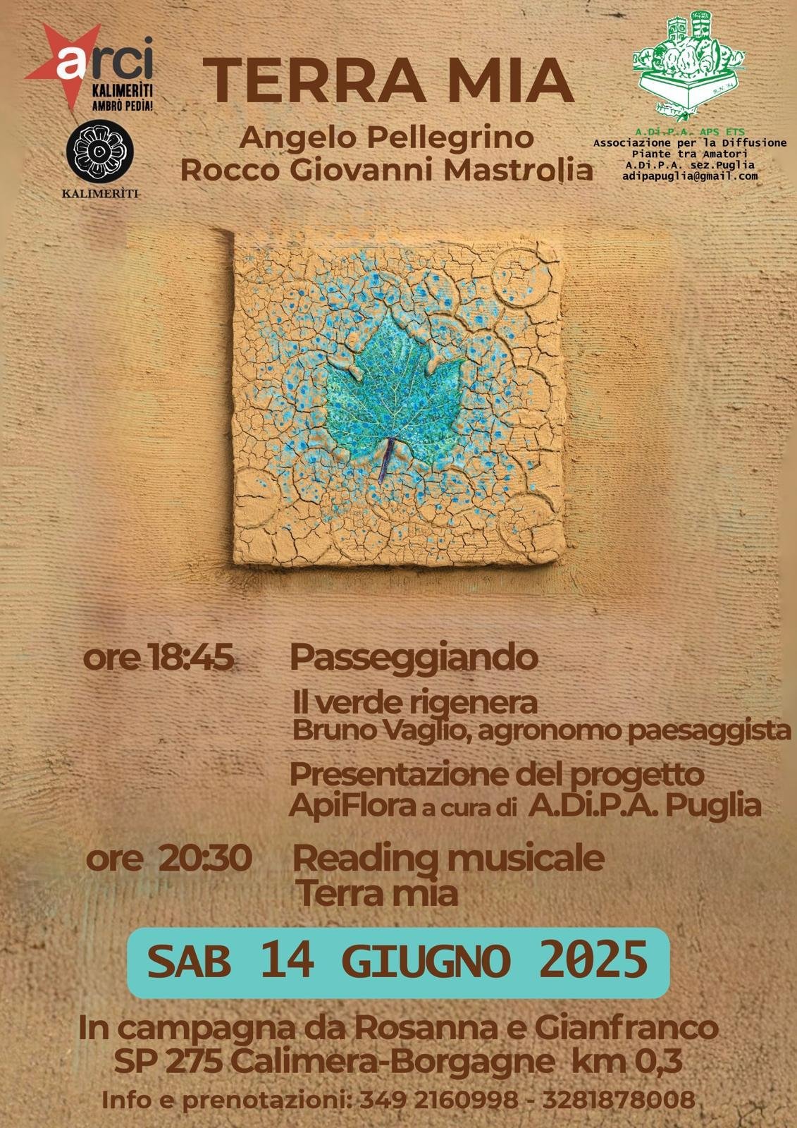 TERRA MIA: una serata in compagnia di A.Di.P.A. Sezione Puglia