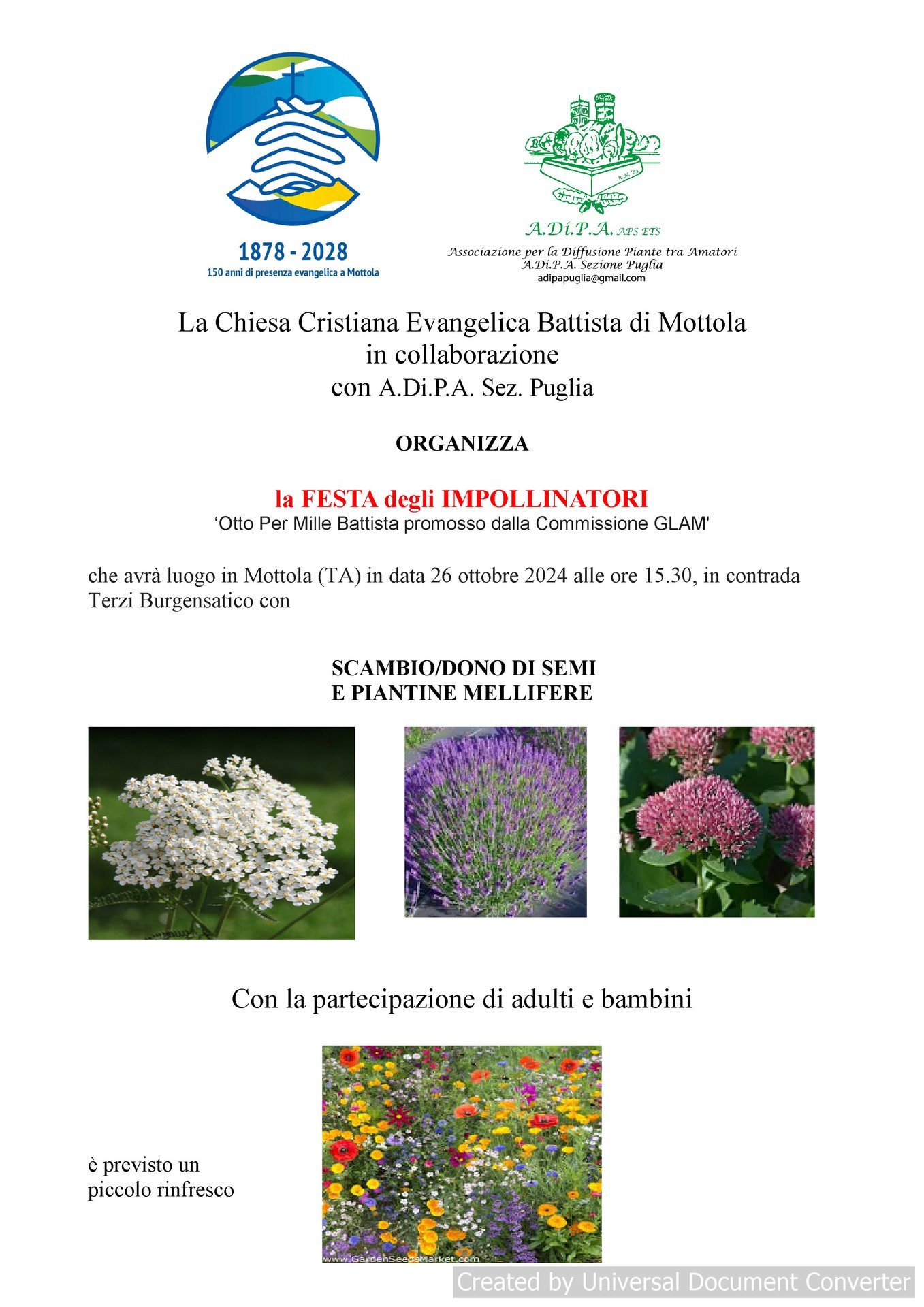 A.Di.P.A. Sezione Puglia: FESTA degli IMPOLLINATORI!!!