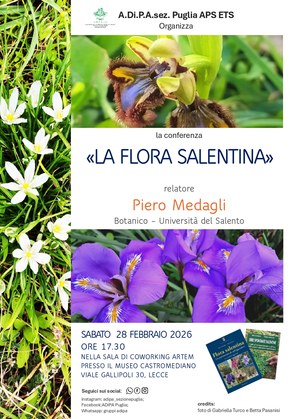 Conferenza su ‘La Flora salentina’ a cura del Dott. Piero Medagli