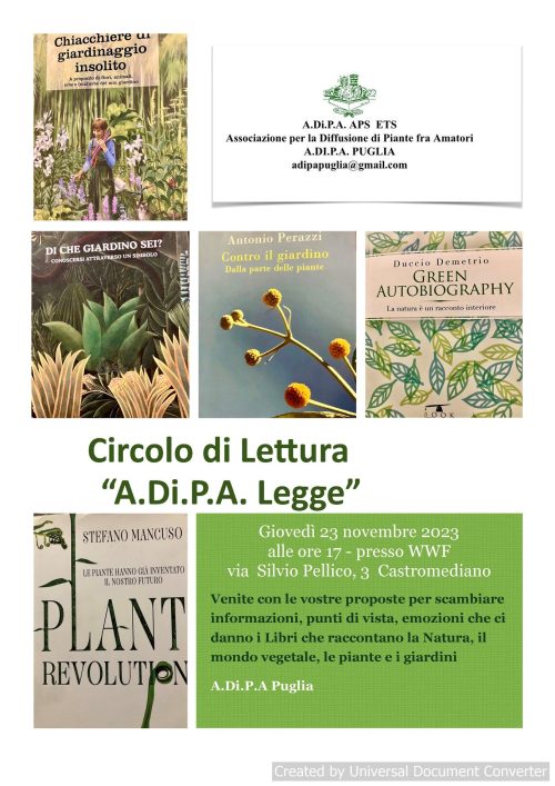 Circolo “A.Di.P.A. Legge” a cura della Sezione Puglia