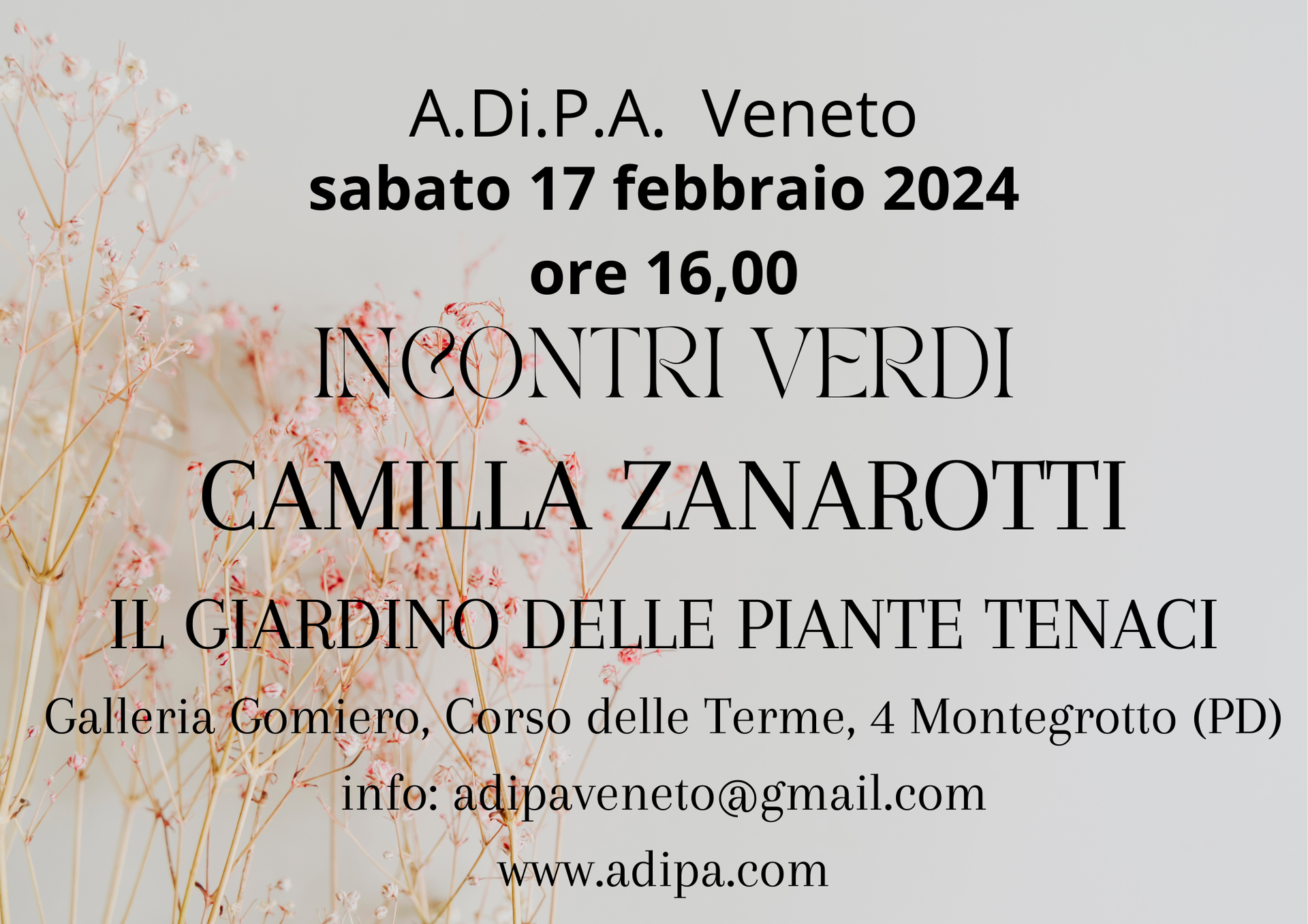 A.Di.P.A. Sezione Veneto: presenta Camilla Zanarotti