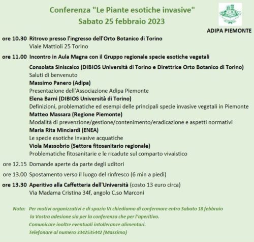 Conferenza: “Le piante esotiche invasive”
