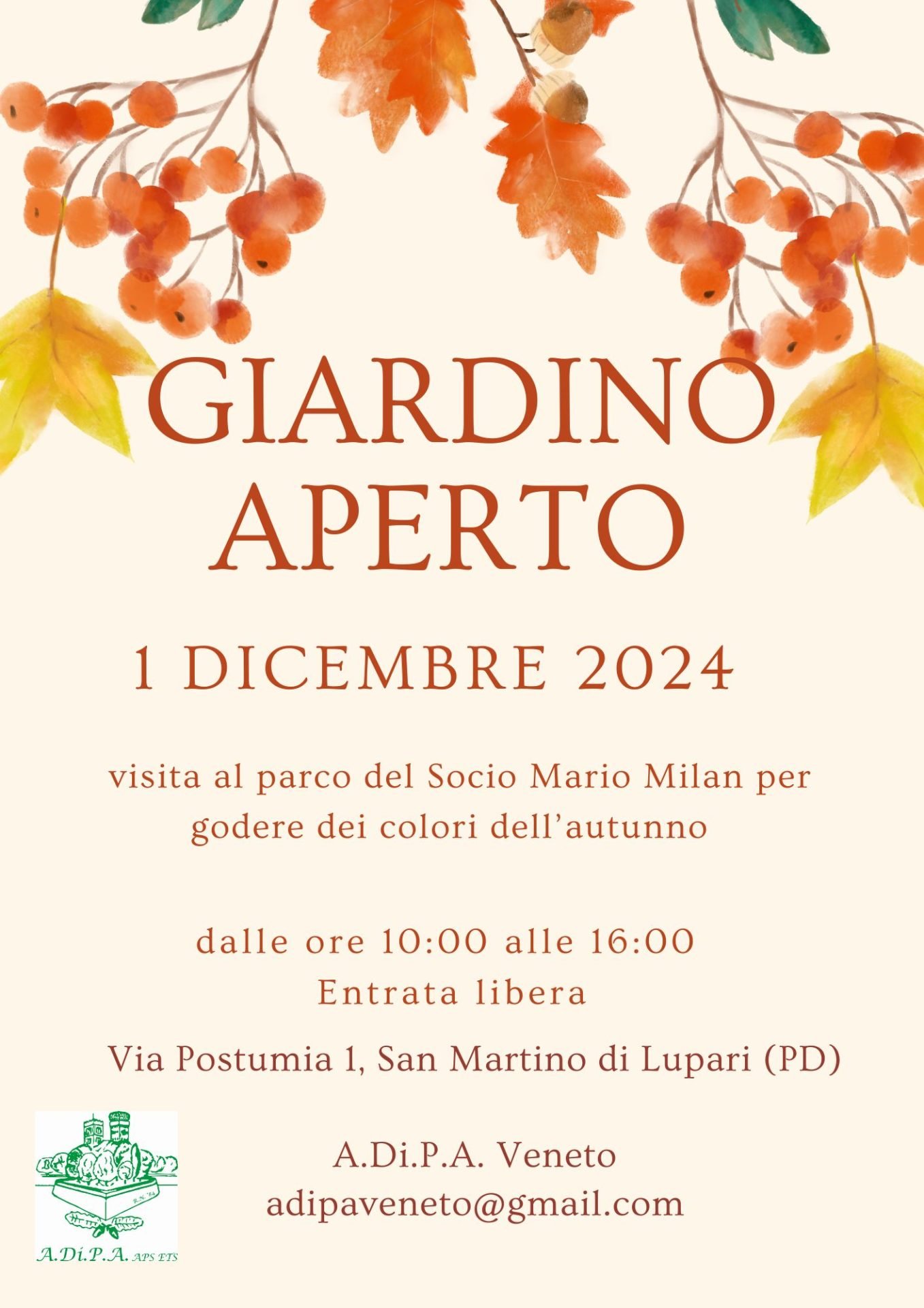 A.Di.P.A. Sezione Veneto: sfumature d’autunno nel parco!