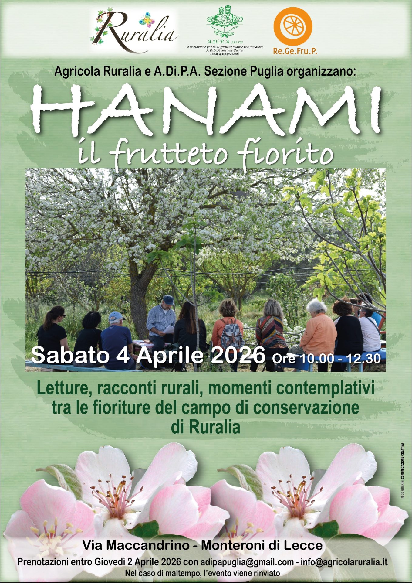 HANAMI: il frutteto  fiorito – Sabato 4 Aprile 2026