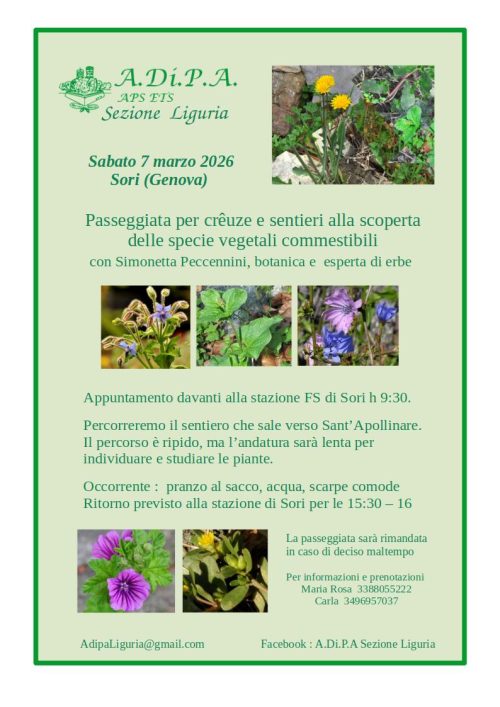 Escursione botanica a Sori (GE)
