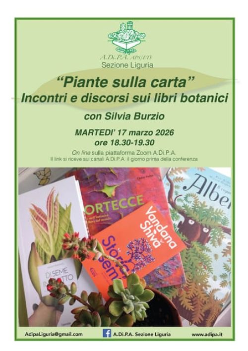 “PIANTE SULLA CARTA”: incontri e discorsi sui libri botanici