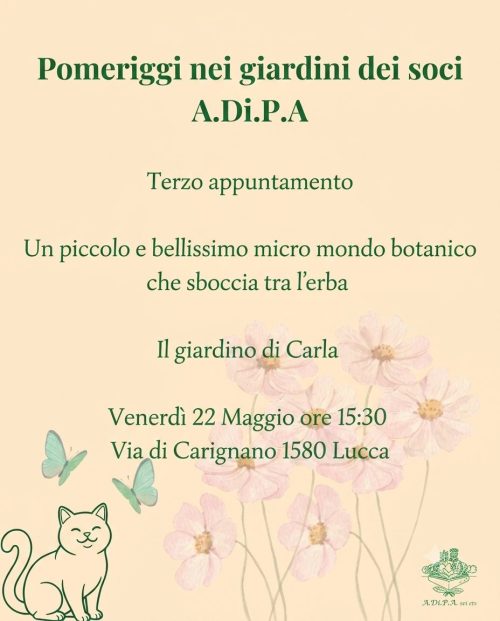 “Pomeriggi nei giardini dei Soci A.Di.P.A.” : il micromondo botanico di Carla Facchini