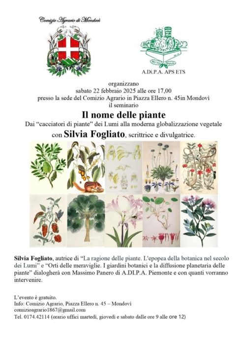 A.Di.P.A. Sezione Piemonte: tour di conferenze botaniche fra storia, favole e comunità vegetali