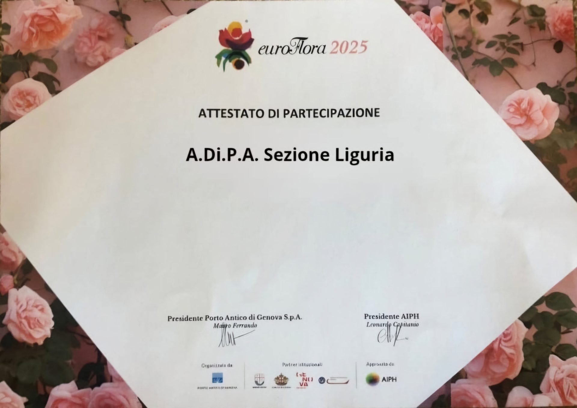 A.Di.P.A. Sezione Liguria a EUROFLORA 2025