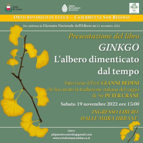 “Ginkgo. L’albero dimenticato dal tempo” – presentazione del libro