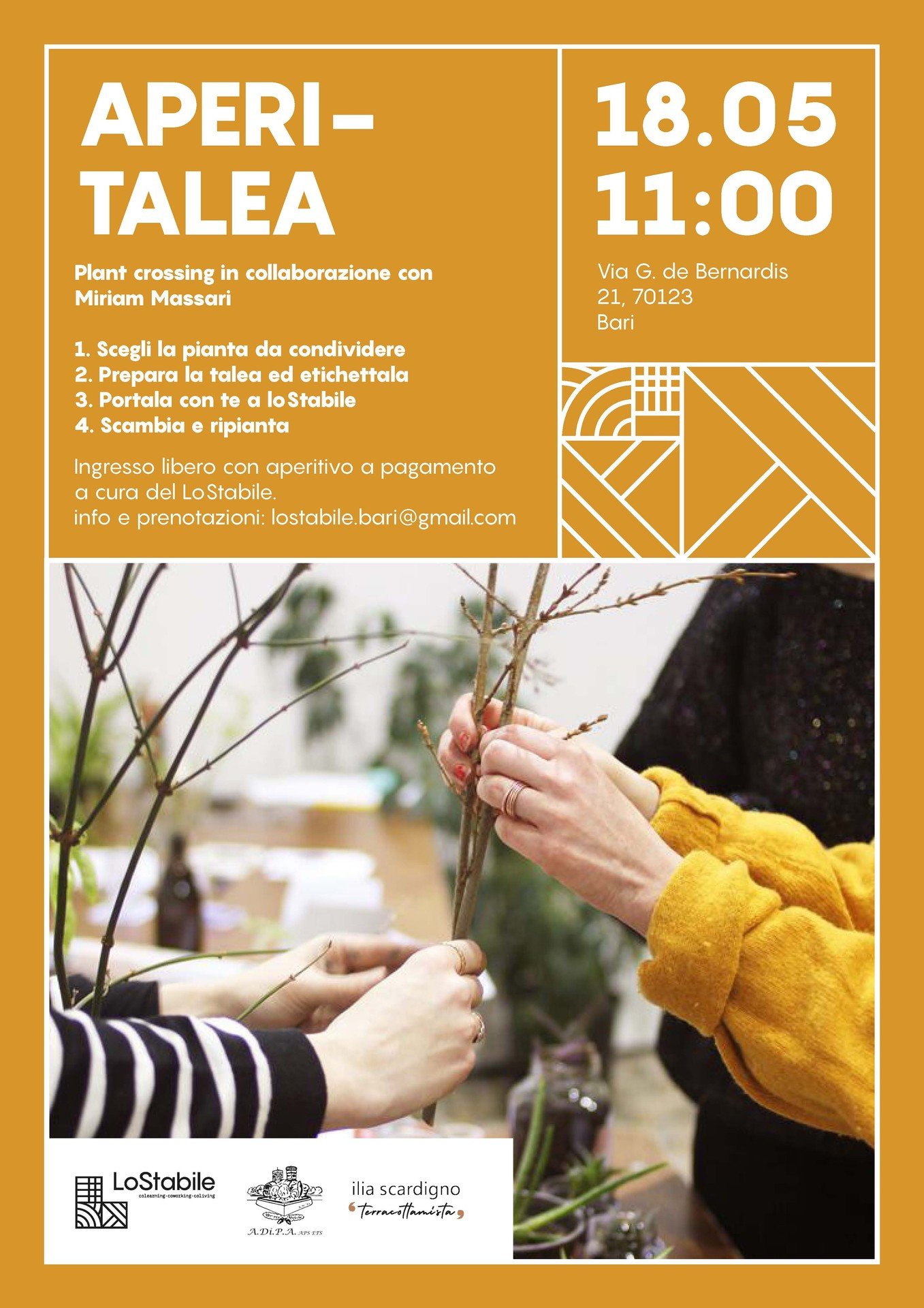 A.Di.P.A. Sezione Puglia: “LoStabile Aperitalea” e “Ogni tanto mangio un fiore”