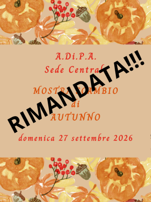 ATTENZIONE!!! Mostra Scambio RIMANDATA