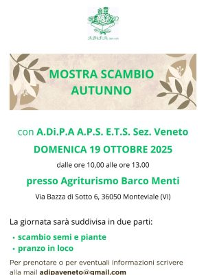 A.Di.P.A. Sezione Veneto: MOSTRA SCAMBIO di AUTUNNO