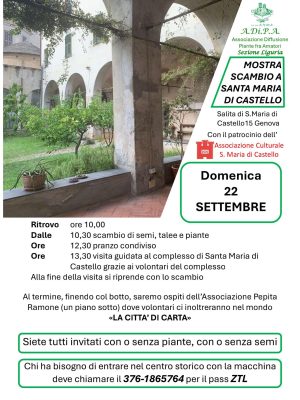 A.Di.P.A. Sezione Liguria: Mostra – Scambio di AUTUNNO