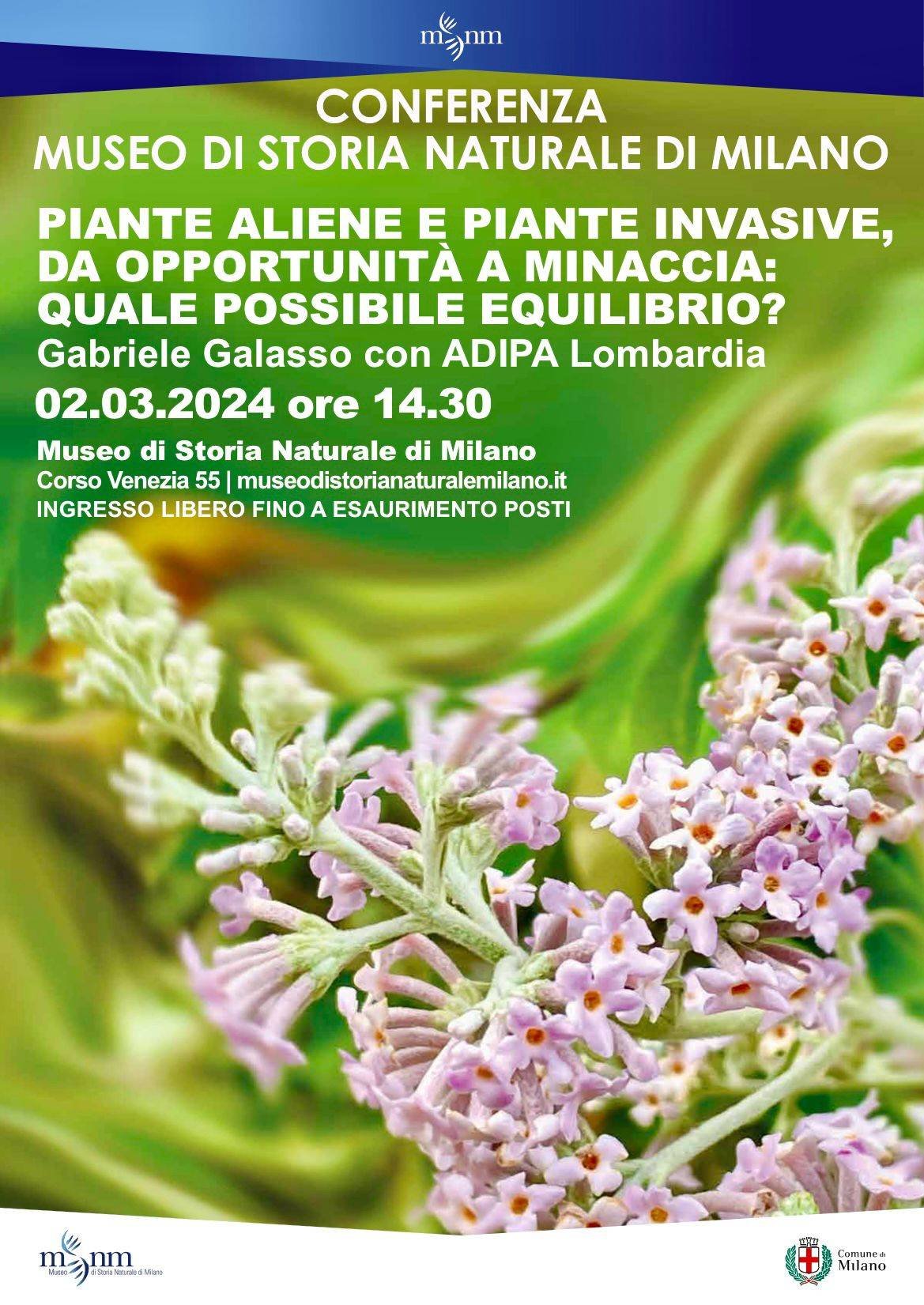 A.Di.P.A. Sezione Lombardia: conferenza del Dott. Gabriele Galasso sulle piante aliene ed invasive