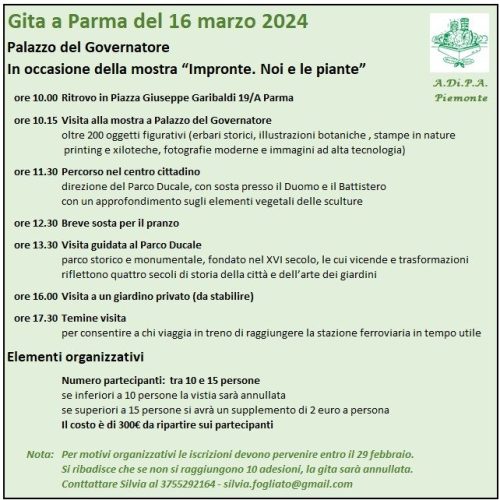 A.Di.P.A. Sezione Piemonte gita a Parma