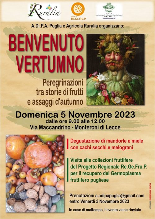 A.Di.P.A. Sezione Puglia: Benvenuto Vertumno!