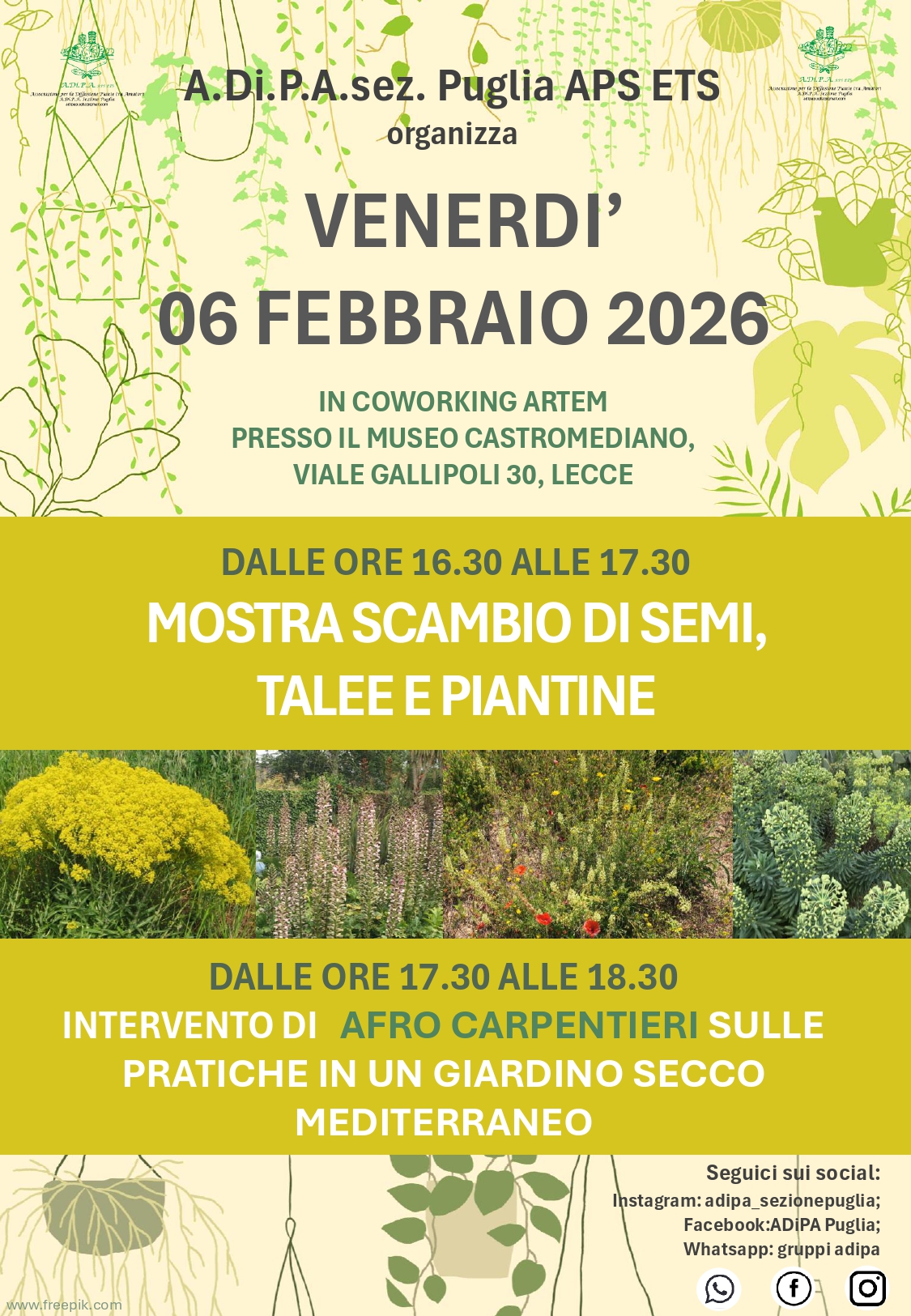 A.Di.P.A. Sezione Puglia: Riprendono i venerdì al Museo Castromediano di Lecce con la Mostra Scambio