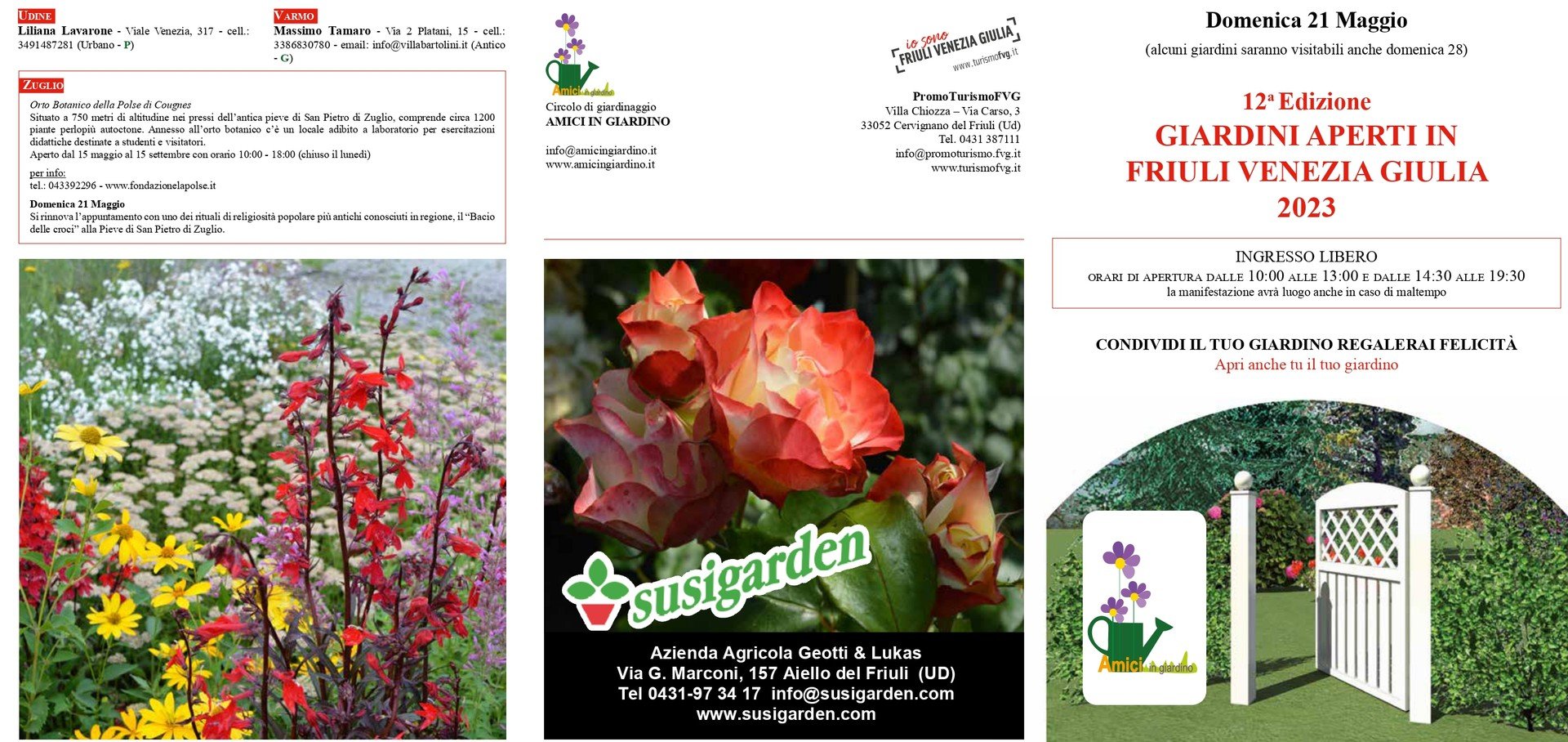 Gita ai giardini aperti in Friuli Venezia Giulia 21 maggio 2023