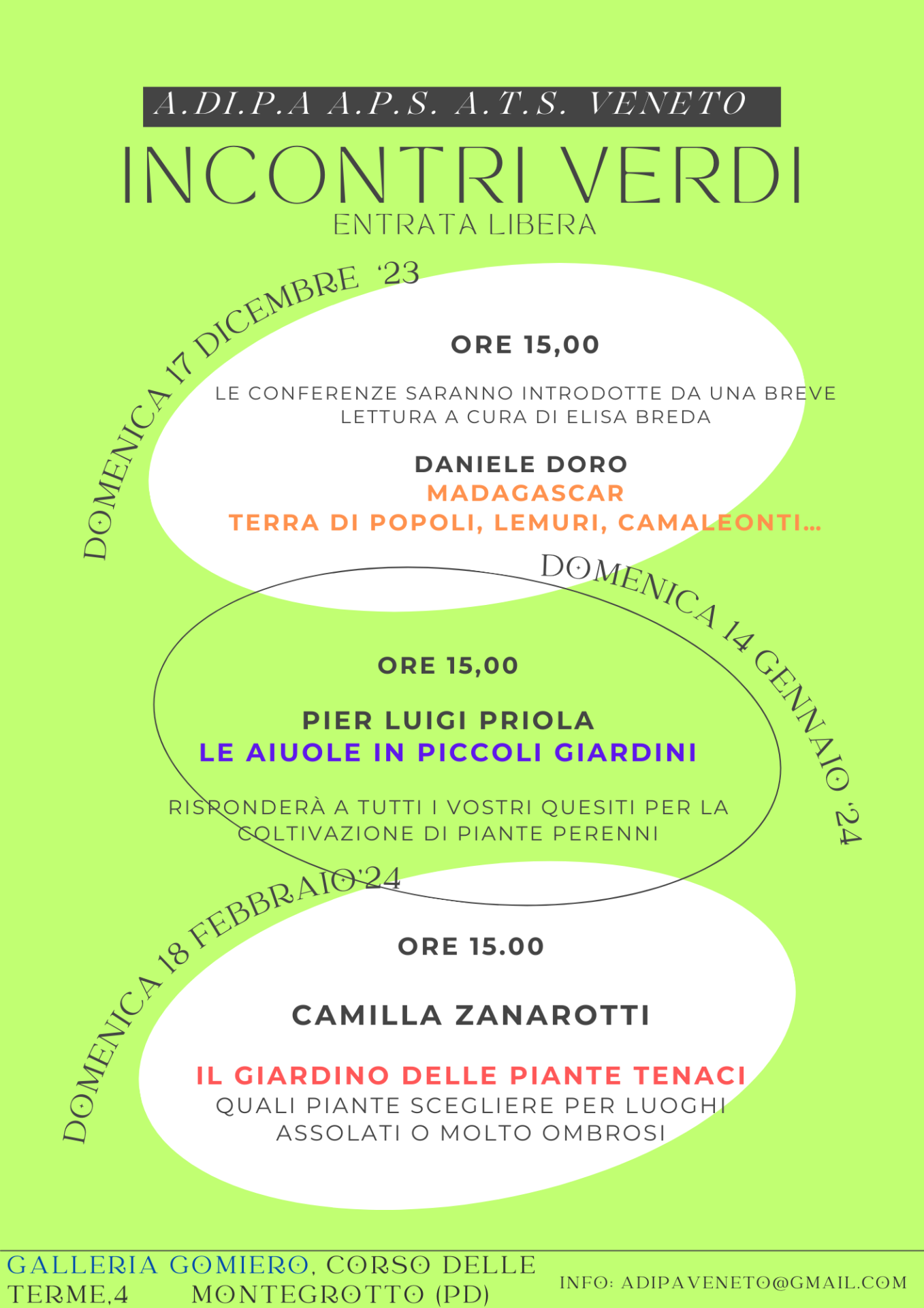 A.Di.P.A. Sezione Veneto: prossimi “incontri verdi” autunno-inverno
