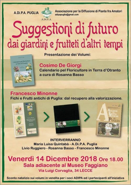 Suggestioni di futuro: dai giardini e frutteti di altri tempi – 14 Dicembre 2018