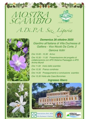 A.Di.P.A. Sezione Liguria: MOSTRA – SCAMBIO di AUTUNNO
