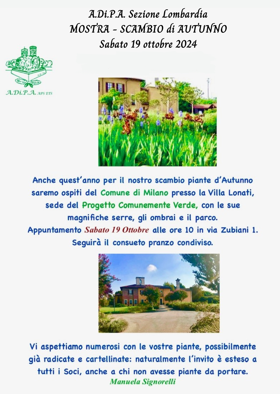 A.Di.P.A. Sezione Lombardia: MOSTRA – SCAMBIO di AUTUNNO!!!