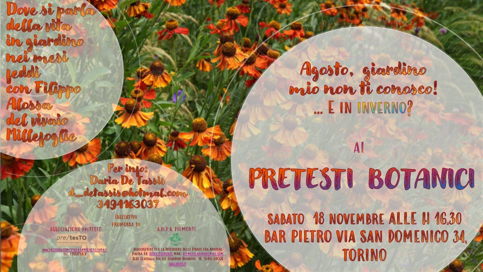 A.Di.P.A. Sezione Piemonte: pre/tesTO …. conversazioni botaniche!