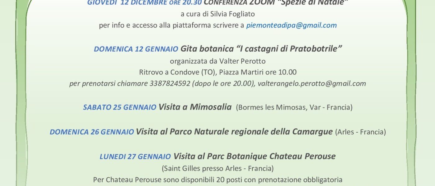 A.Di.P.A. Sezione Piemonte: CALENDARIO prossimi eventi!!!