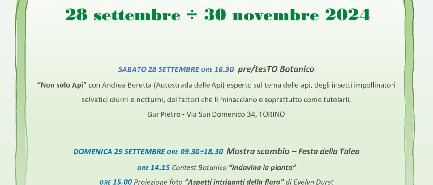 A.Di.P.A. Sezione Piemonte: calendario eventi aggiornato fino al 30 novembre 2024