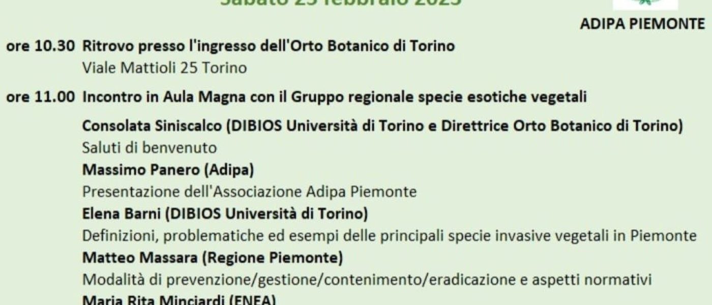 Conferenza: “Le piante esotiche invasive”