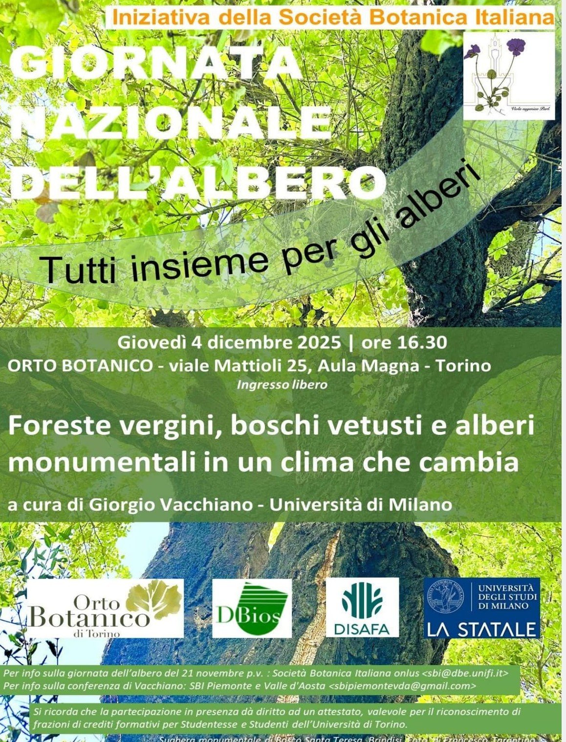 A.Di.P.A. Sezione Piemonte: alberi e boschi protagonisti in Aula Magna