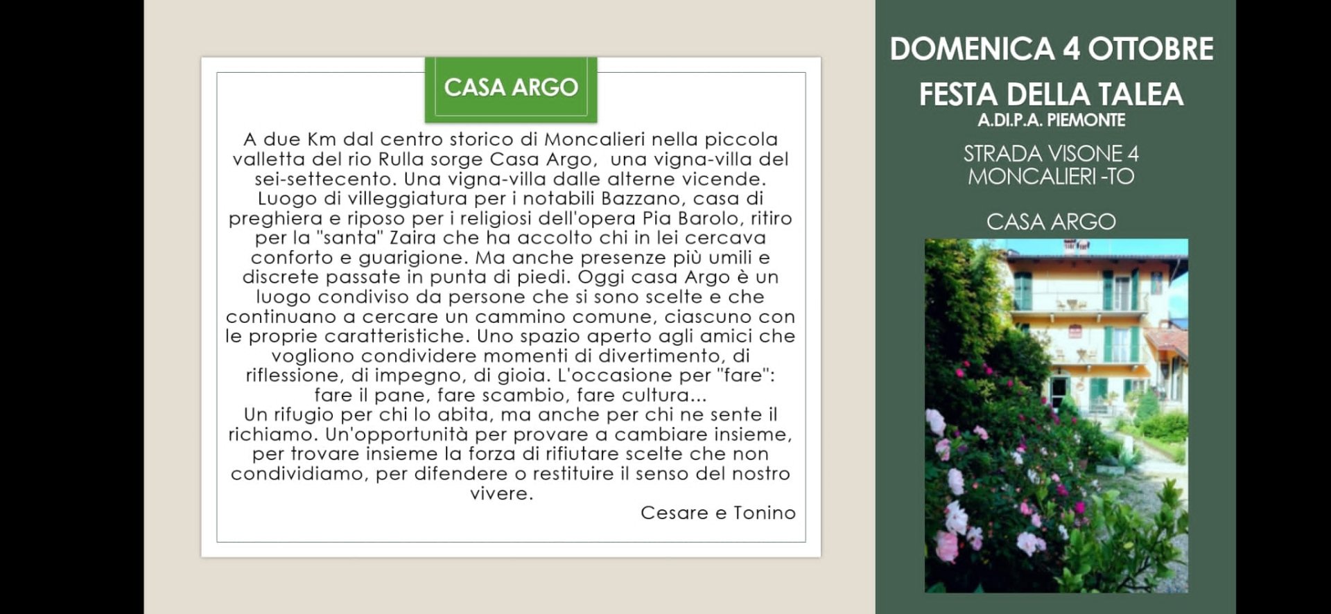 Festa della Talea 2020 – A.Di.P.A. Piemonte