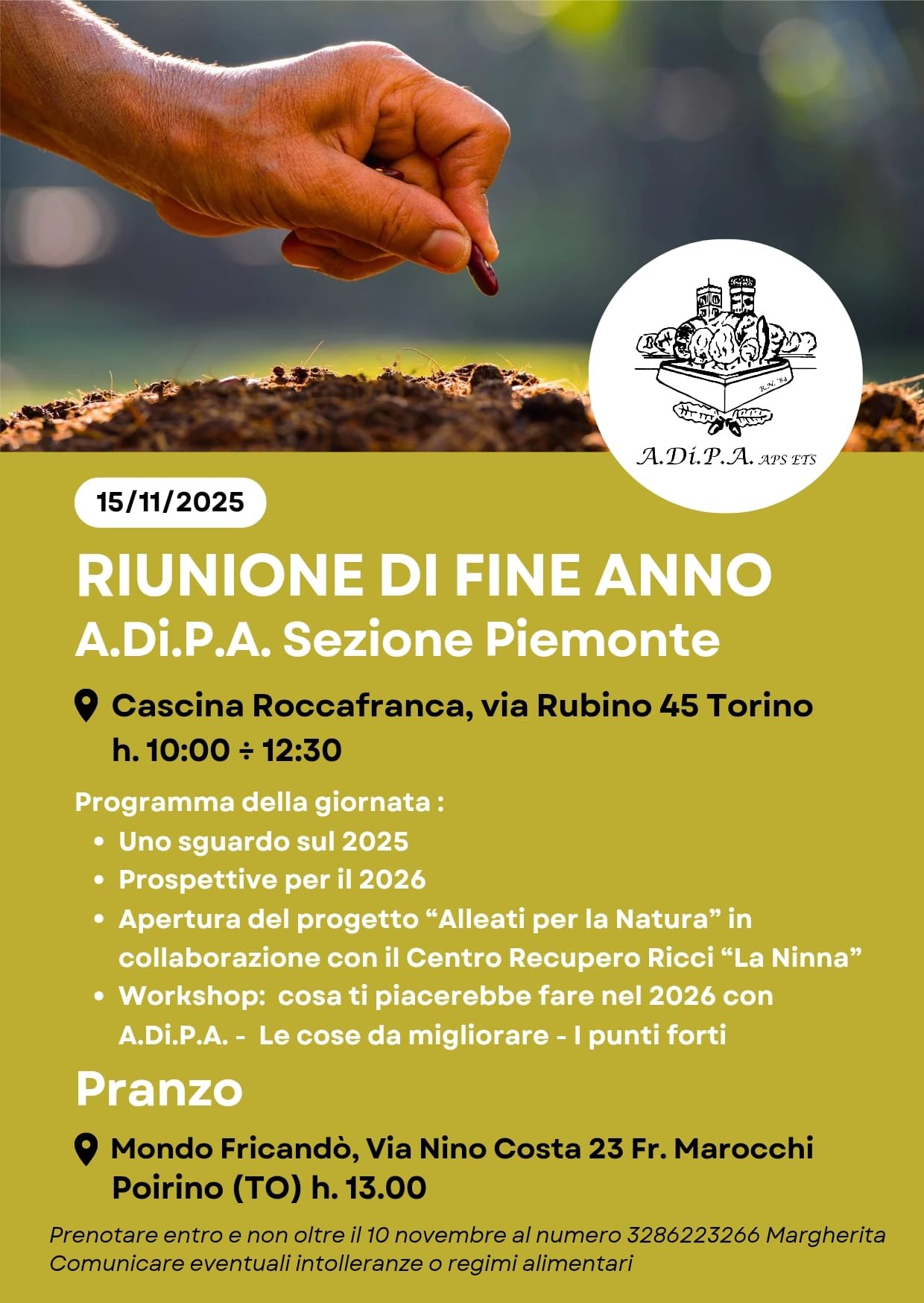 Riunione di fine anno 2025 – A.Di.P.A. Sezione Piemonte