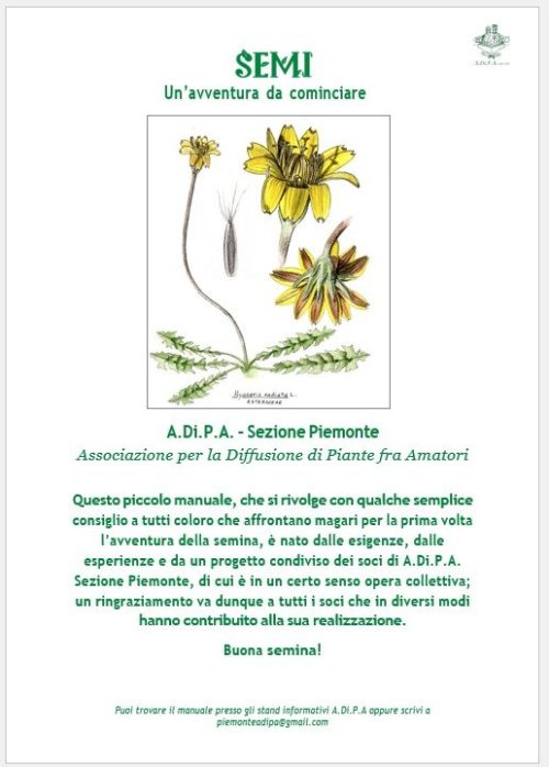 A.Di.P.A. Sezione Piemonte presenta: “SEMI. Un’avventura da cominciare”