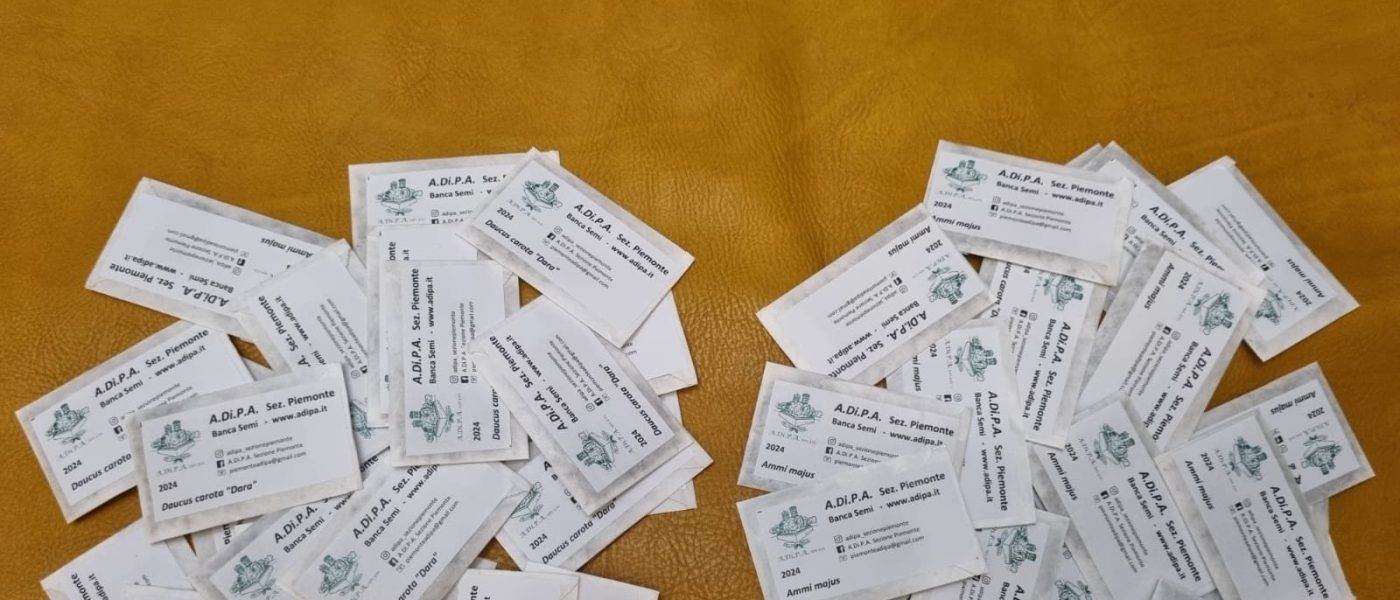 A.Di.P.A. Sezione Piemonte: donazione SEMI per la “Banca del Tempo di Sommariva del Bosco”