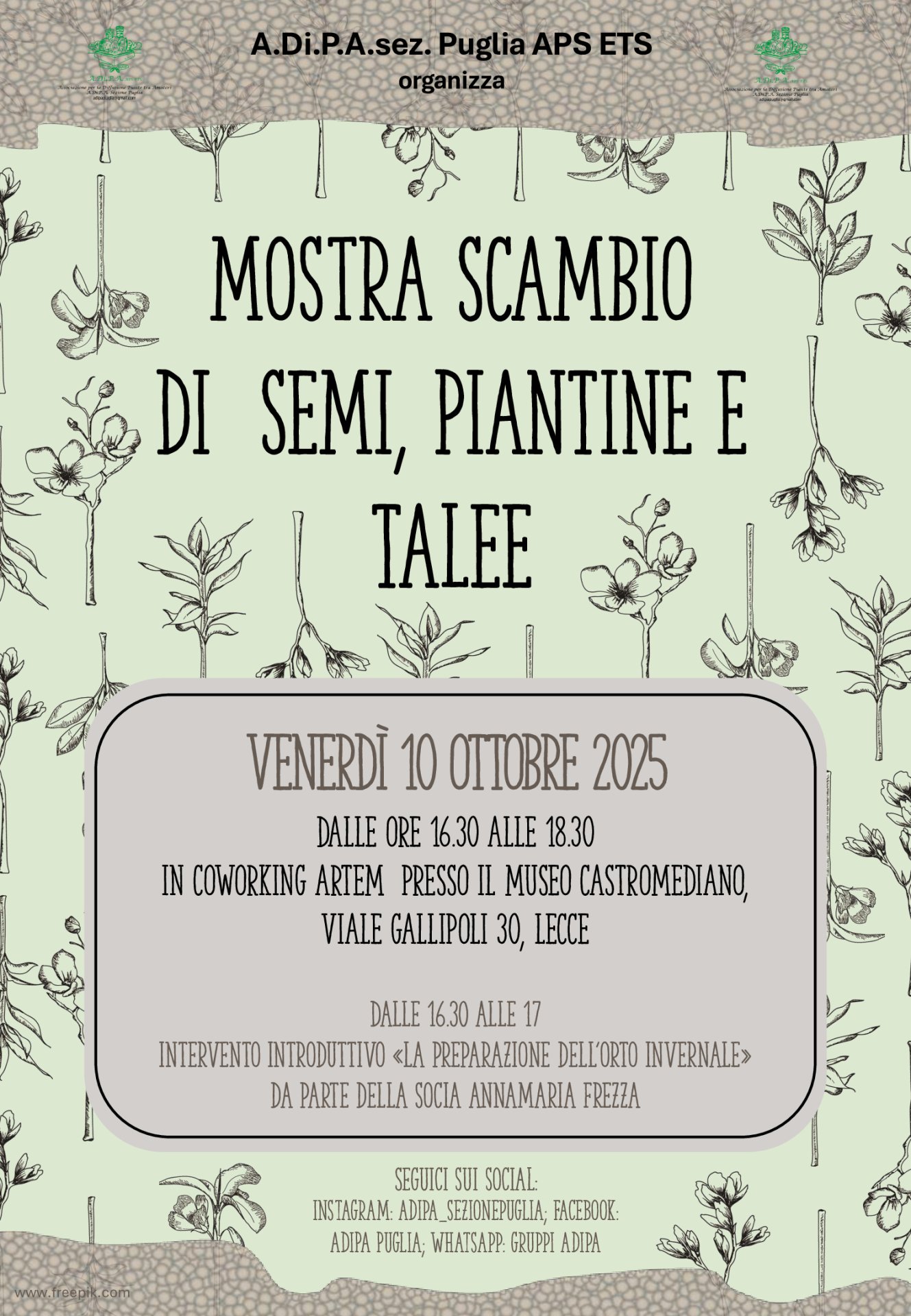 A.Di.P.A. Sezione Puglia: i venerdì con la Mostra Scambio al Museo