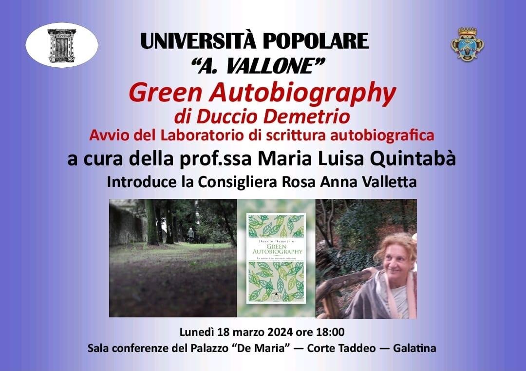 A.Di.P.A. Sezione Puglia: laboratorio di scrittura e autobiografie green