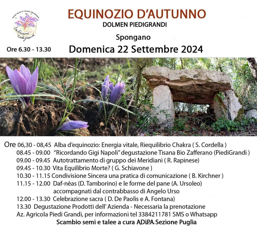 A.Di.P.A. Sezione Puglia: scambio SEMI per festeggiare l’AUTUNNO!