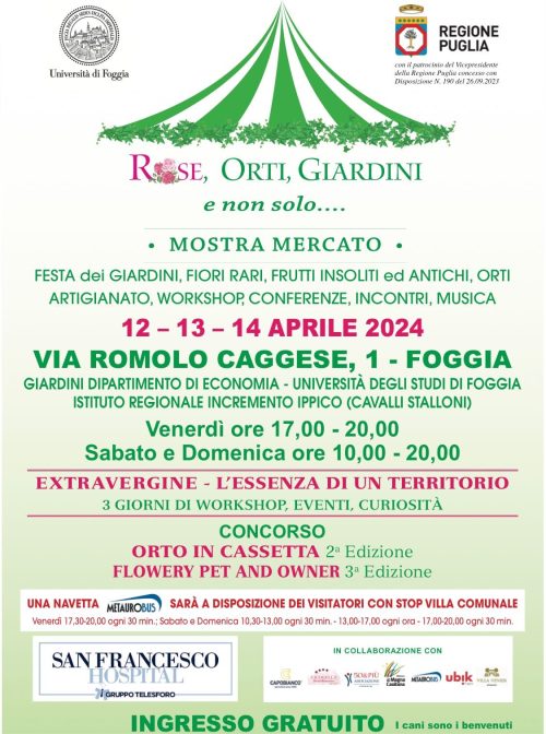 A.Di.P.A. Sezione Puglia: Rose, Orti, Giardini…e non solo – Mostra Mercato