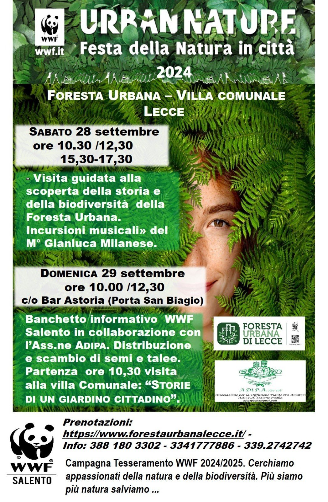 A.Di.P.A. Sezione Puglia…..nella “FORESTA URBANA ” di Lecce con WWF Salento