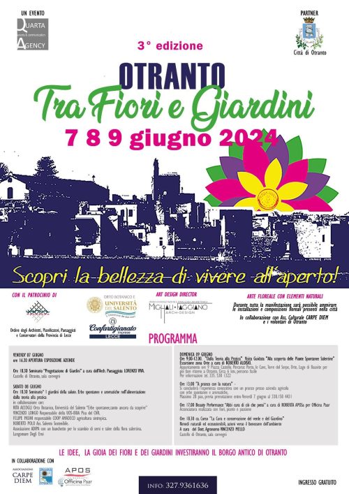A.Di.P.A. Sezione Puglia alla manifestazione “Tra Fiori e Giardini” Otranto