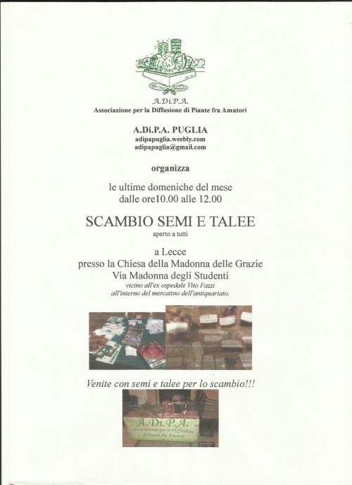 A.Di.P.A. Puglia – Scambio semi e talee