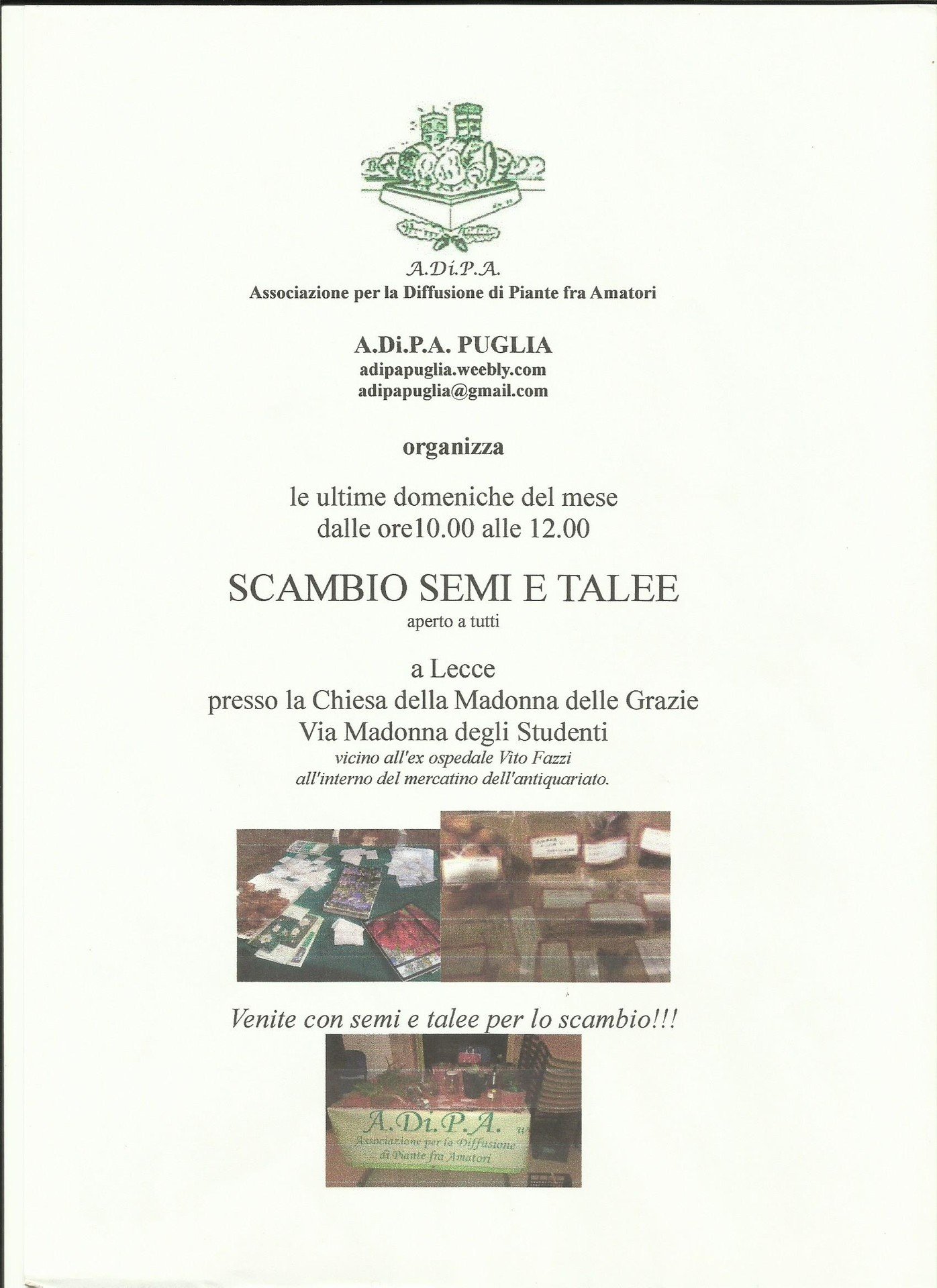A.Di.P.A. Puglia – Scambio semi e talee
