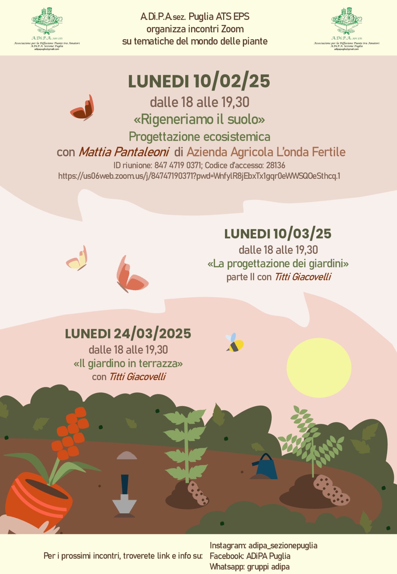 A.Di.P.A. Sezione Puglia: conferenze on-line febbraio-marzo