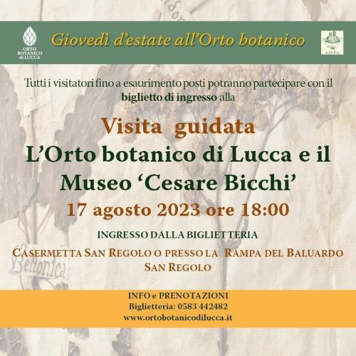 L’Orto botanico di Lucca e il Museo ‘Cesare Bicchi’ – visita guidata