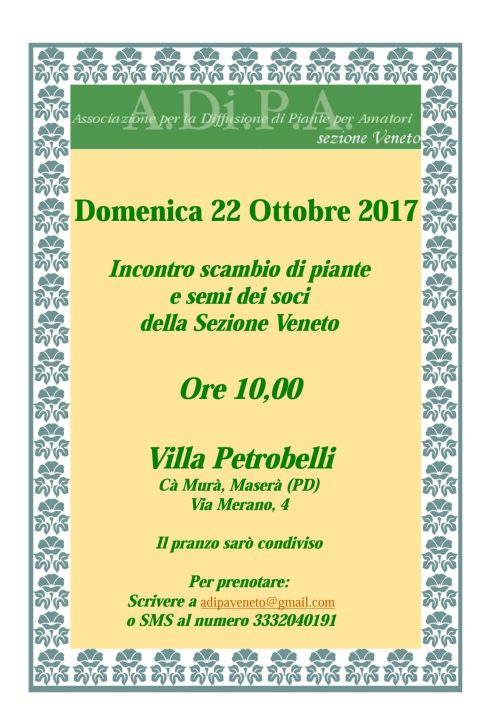 Scambio di piante e semi – A.Di.P.A. Veneto