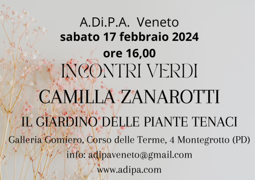 A.Di.P.A. Sezione Veneto: presenta Camilla Zanarotti