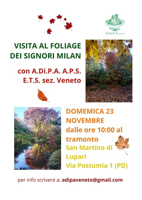 A.Di.P.A. Sezione Veneto: visita al foliage dei Signori Milan
